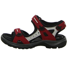 Load image into Gallery viewer, ECCO Women&#39;s Yucatan Sport Sandal, Chili Red/Concrete/Black Nubuck, 10-10.5
