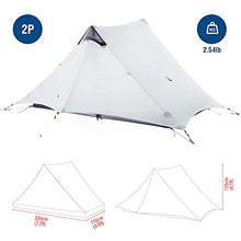 Load image into Gallery viewer, Ultralight Tent 3-Season Backpacking Tent 1 Person/2 Person Camping Tent, Outdoor Lightweight LanShan Camping Tent Shelter, Perfect for Camping, Trekking, Kayaking, Climbing, Hiking, 2 Person, White
