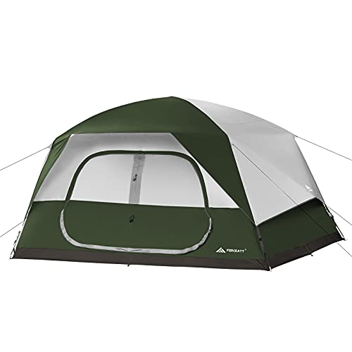 Forceatt 6 Person Tent, Waterproof and Ventilated Camping Tent for 4 Seasons, Dome Cabin Tent with Storage Bag, The Tent has a Large Space for Family Gatherings, Hikingand and Outdoors Activities.