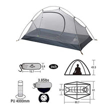 Load image into Gallery viewer, Backpacking Camping Tent 1 Person Ultralight Waterproof Compact Portable Lightweight for Outdoor Hiking Cycling Bikepacking, 3-4 Season, Easy Setup
