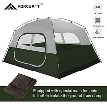 Load image into Gallery viewer, Forceatt 6 Person Tent, Waterproof and Ventilated Camping Tent for 4 Seasons, Dome Cabin Tent with Storage Bag, The Tent has a Large Space for Family Gatherings, Hikingand and Outdoors Activities.
