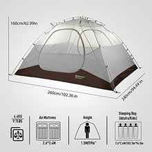 Load image into Gallery viewer, Bessport Camping Tent 4 Person Tent Waterproof Two Doors Tent Easy Setup Lightweight for Outdoor, Hiking Mountaineering Travel
