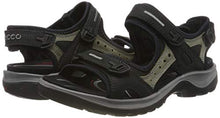 Load image into Gallery viewer, ECCO Women&#39;s Yucatan outdoor offroad hiking sandal, Black/Mole/Black, 9 M US
