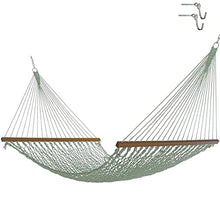 Load image into Gallery viewer, Nags Head Hammocks NH13MDW Double Meadow Duracord Rope Hammock with Free Extension Chains &amp; Tree Hooks, Handcrafted in The USA, Accommodates 2 People, 450 LB Weight Capacity, 13 ft. x 55 in.
