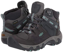 Load image into Gallery viewer, KEEN Women&#39;s Steens MID WP Hiking Boot, Steel Grey/Ocean Wave, 10.5
