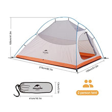 Load image into Gallery viewer, Free Standing 2 Person Backpacking Tent Ultralight Doulbe Layer Camping Tents for Two Person
