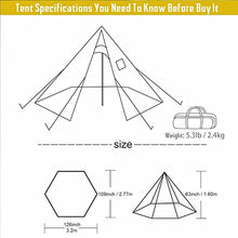 Load image into Gallery viewer, FireHiking Ultralight Hot Tent with Stove Jack, with Inner Tent Teepee Tent for 1 Person
