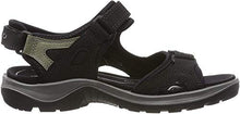 Load image into Gallery viewer, ECCO Women&#39;s Yucatan outdoor offroad hiking sandal, Black/Mole/Black, 9 M US
