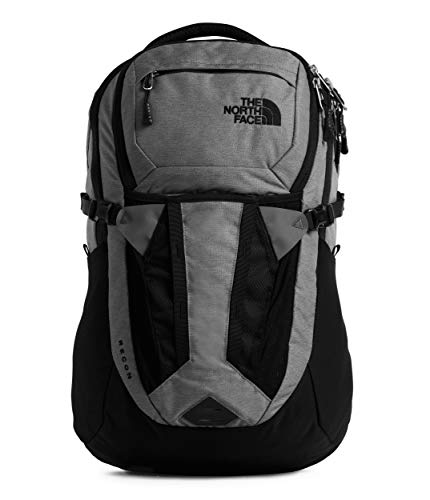 The North Face Recon Laptop Backpack, Zinc Grey Dark Heather/TNF Black, One Size