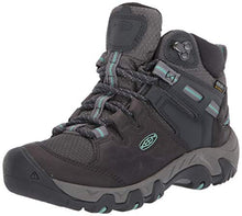 Load image into Gallery viewer, KEEN Women&#39;s Steens MID WP Hiking Boot, Steel Grey/Ocean Wave, 9.5
