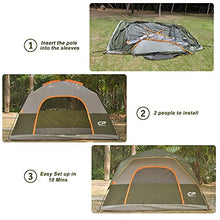 Load image into Gallery viewer, CAMPROS Tent 8 Person Camping-Tents, Waterproof Windproof Family Dome Tent with Top Rainfly, Large Mesh Windows, Double Layer, Easy Set Up, Portable with Carry Bag - Olive
