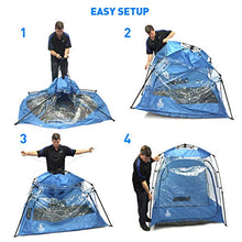 Load image into Gallery viewer, EasyGO CoverU Sports Shelter – Fits 1 or 2 Person Weather Tent and Sports Pod (Blue)– Patents Pending
