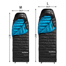 Load image into Gallery viewer, Naturehike Ultralight Goose Down Sleeping Bag 750/550 Fill Power Compact Portable 3-4 Season for Adults &amp; Kids Cold Weather Waterproof - Backpacking, Camping, Hiking, Traveling with Compression Sack
