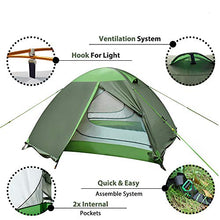 Load image into Gallery viewer, GEERTOP 2-3 Person Dome Tent for Camping Waterproof Outdoor Tent 4 Season Double Layer Lightweight Backpacking Tent for All Weather Camp, Hiking -Freestanding Poles
