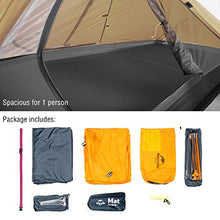 Load image into Gallery viewer, Backpacking Camping Tent 1 Person Ultralight Waterproof Compact Portable Lightweight for Outdoor Hiking Cycling Bikepacking, 3-4 Season, Easy Setup
