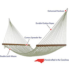 Load image into Gallery viewer, Nags Head Hammocks NH13MDW Double Meadow Duracord Rope Hammock with Free Extension Chains &amp; Tree Hooks, Handcrafted in The USA, Accommodates 2 People, 450 LB Weight Capacity, 13 ft. x 55 in.
